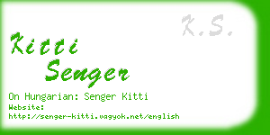 kitti senger business card